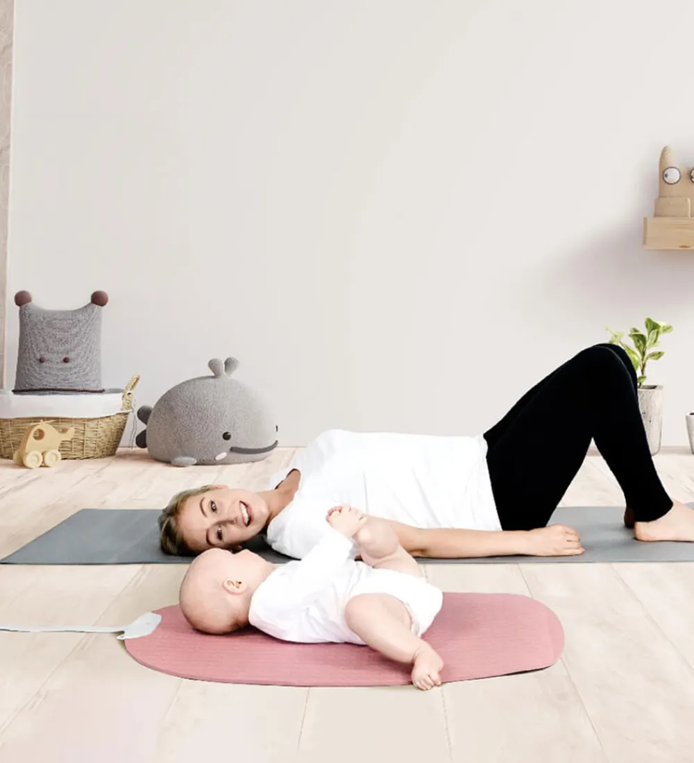 Shnuggle Puslepuder Og -Underlag|Puslemåtte - Yoga - Pink