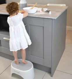 Shnuggle Skamler|Skammel - 38x26x18 cm - Hvid m. Grå