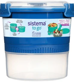 Sistema Madkasser|Madkasse m. Bestik - Lunch Stack - 965 ml - Blå