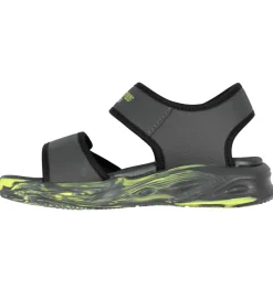 Skechers Sandaler|Blinkesko|Sandal m. Lys - Light Sola - Charcaol/Black