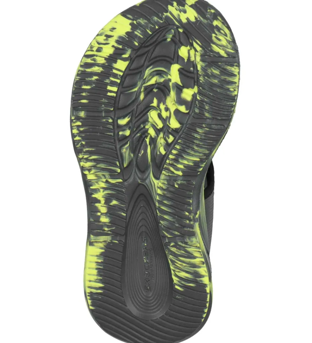 Skechers Sandaler|Blinkesko|Sandal m. Lys - Light Sola - Charcaol/Black