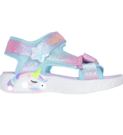 Skechers Blinkesko>Sandaler m. Lys - Unicorn Dreams - Purple Multicolor