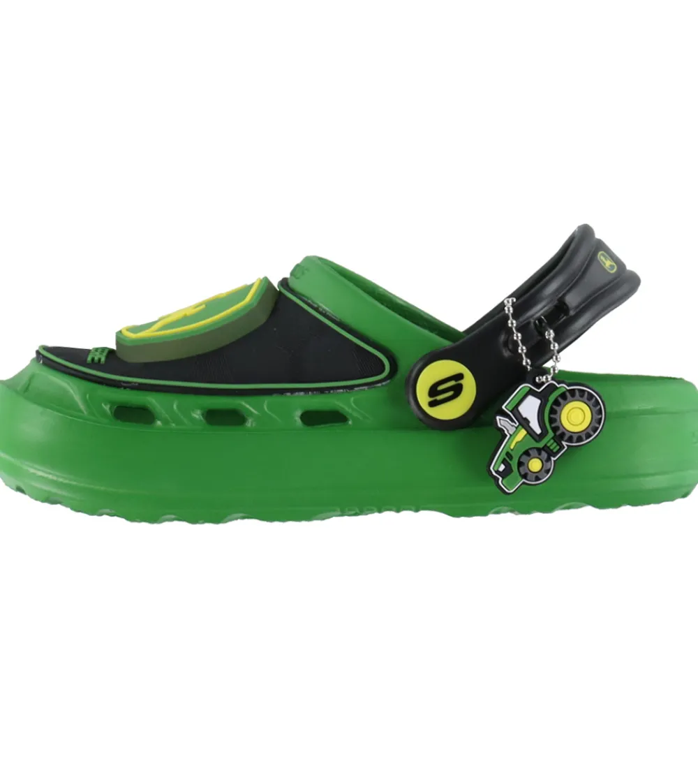 Skechers Sandaler|Blinkesko|Sandaler m. Lys - John Deere - Sort/Grøn