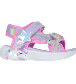 Skechers Blinkesko>Sandaler m. Lys - Dreamy Unicorns - Lavender Multi
