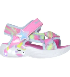 Skechers Blinkesko>Sandaler m. Lys - Dreamy Unicorns - Pink/Multi