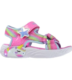 Skechers Blinkesko>Sandaler m. Lys - Unicorn Dreams - Pink/Multi