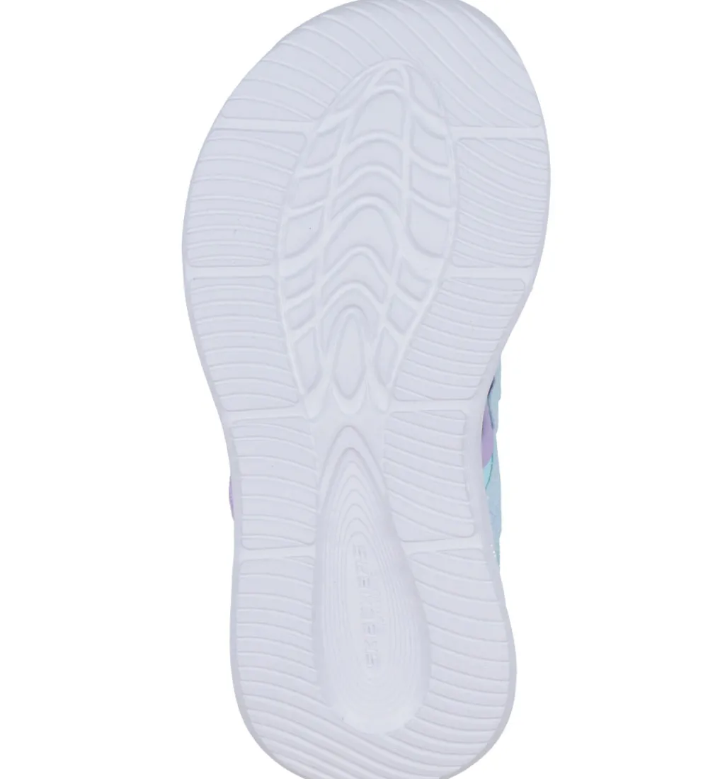 Skechers Blinkesko|Sandaler m. Lys - Sola Glow - Light Blue Lavender
