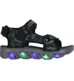 Skechers Blinkesko>Sandaler m. Lys - Hypno-Splash - Black