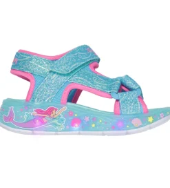 Skechers Sandaler|Blinkesko|Sandaler m. Lys - Mermaid Dreams - Blue/Multi