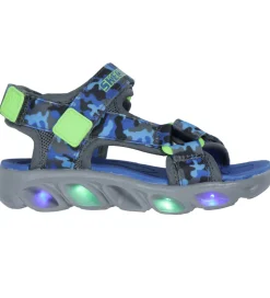 Skechers Blinkesko|Sandaler m. Lys - Hypno-Splash - Blue Lime