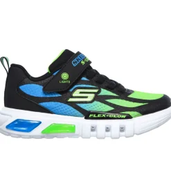 Skechers Blinkesko>Sko m. Lys - Dezlo - Sort/Blå/Lime
