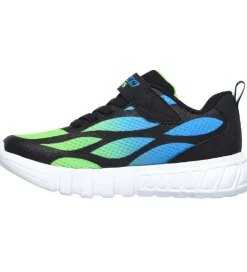 Skechers Blinkesko>Sko m. Lys - Dezlo - Sort/Blå/Lime