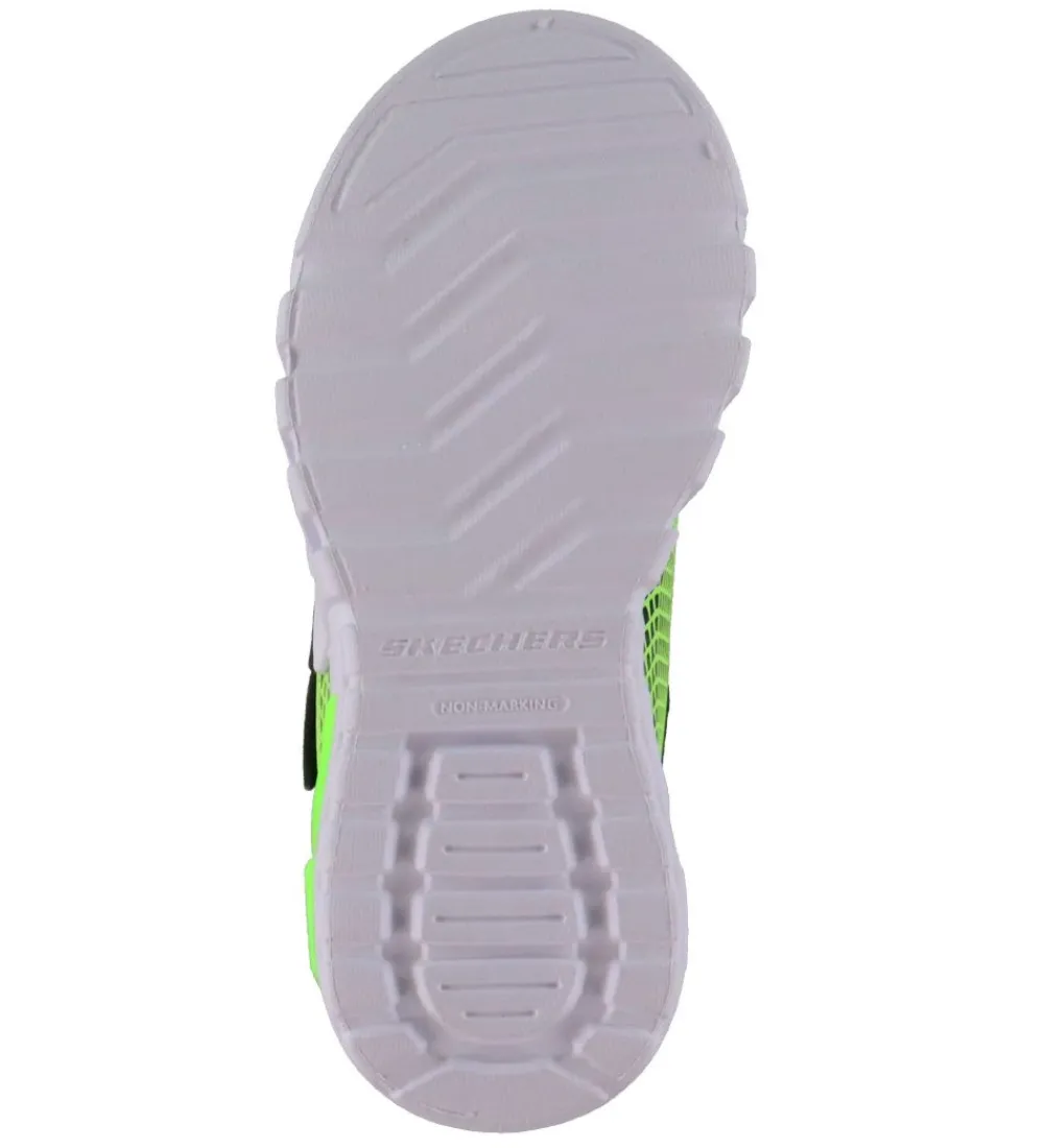 Skechers Blinkesko>Sko m. Lys - Flex-Glow Elite - Lime Black