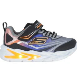 Skechers Blinkesko|Sko m. Lys - Glow Ultra - Sort/Sølv