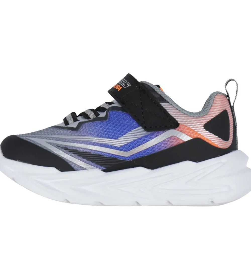 Skechers Blinkesko|Sko m. Lys - Glow Ultra - Sort/Sølv