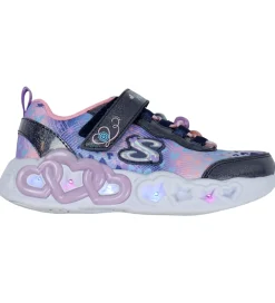 Skechers Blinkesko>Sko m. Lys - Heart Jewels - Navy/Multi