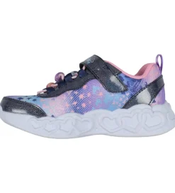 Skechers Blinkesko>Sko m. Lys - Heart Jewels - Navy/Multi