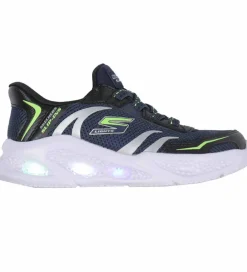 Skechers Blinkesko>Sko m. Lys - Meteor Light - Brisk Beams - Navy/Sort