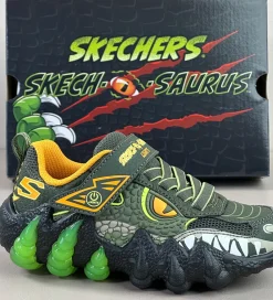 Skechers Blinkesko|Sko m. Lys - Skech-O-Saurus - Olive