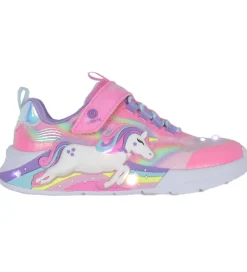 Skechers Blinkesko>Sko m. Lys - Unicorn Chaser - Pink/Multi