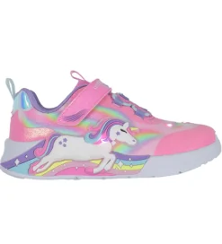 Skechers Blinkesko|Sko m. Lys - Unicorn Chaser - Pink/Multi