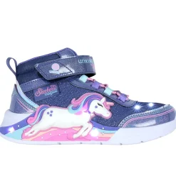Skechers Blinkesko|Støvler m. Lys - Unicorn Chaser - Navy/Multi