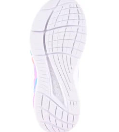 Skechers Sneakers|Sketchers Sko m. Lys - Rainbow Reflection - Light Blue/ Multi
