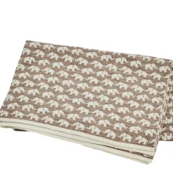 Børn Smallstuff Børneværelset|Tæpper>Babytæppe - Uld - 80x100 cm - Elephants - Natur