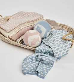 Børn Smallstuff Tæpper|Børneværelset></noscript>Babytæppe - Uld - 80x100 cm - Elephants - Blå