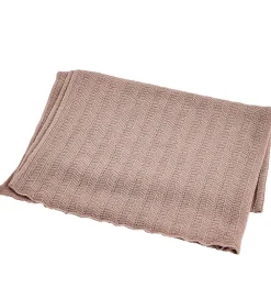 Børn Smallstuff Tæpper|Børneværelset|Babytæppe - Uld - 80x100 cm - Fishbone - Powder