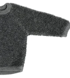 Børn Smallstuff Cardigans|Uld|Cardigan m Lynlås - Uld - Grey Melange