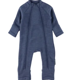 Børn Smallstuff Køredragter>Køredragt m. Lynlåse - Uld - Demin Melange