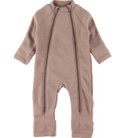 Børn Smallstuff Køredragter>Køredragt m. Lynlåse - Uld - Soft Powder