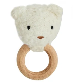 Smallstuff Gribelegetøj|Rangle - Bear - Uld - Off White