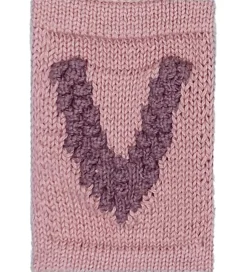 Smallstuff Flagranker|Strikket Bogstav - V - Rosa Alfabet