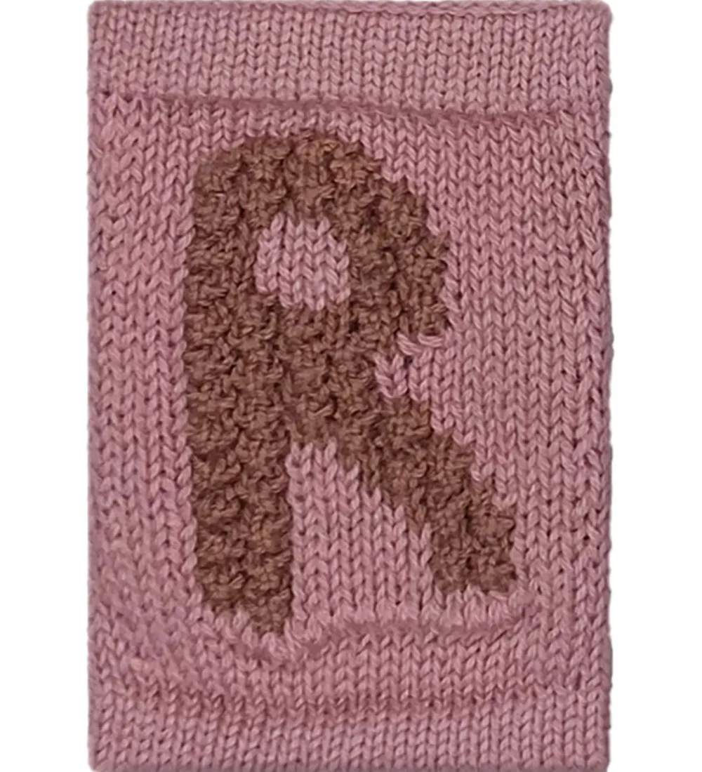 Smallstuff Flagranker|Strikket Bogstav - R - Rosa Alfabet