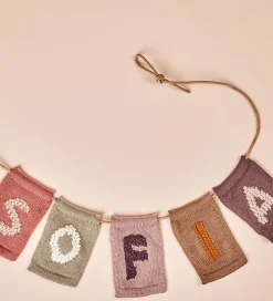 Smallstuff Flagranker|Strikket Bogstav - I - Rosa Alfabet