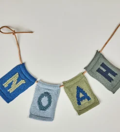 Smallstuff Flagranker|Strikket Bogstav - N - Blå Alfabet