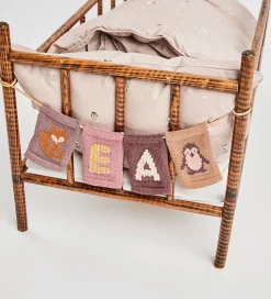 Smallstuff Flagranker|Strikket Flag - Ræv - Rosa Motiv