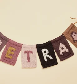 Smallstuff Flagranker|Strikket Flag - Pingvin - Rosa Motiv