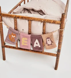 Smallstuff Flagranker|Strikket Flag - Pingvin - Rosa Motiv