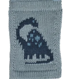 Smallstuff Flagranker|Strikket Flag - Dinosaur - Blå Motiv