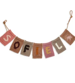 Smallstuff Flagranker|Strikket Flag - Elefant - Rosa Motiv