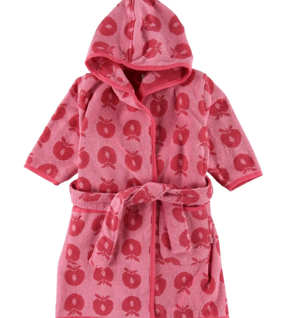 Børn Småfolk Badekåber|Badekåbe - Sea Pink m. Æbler