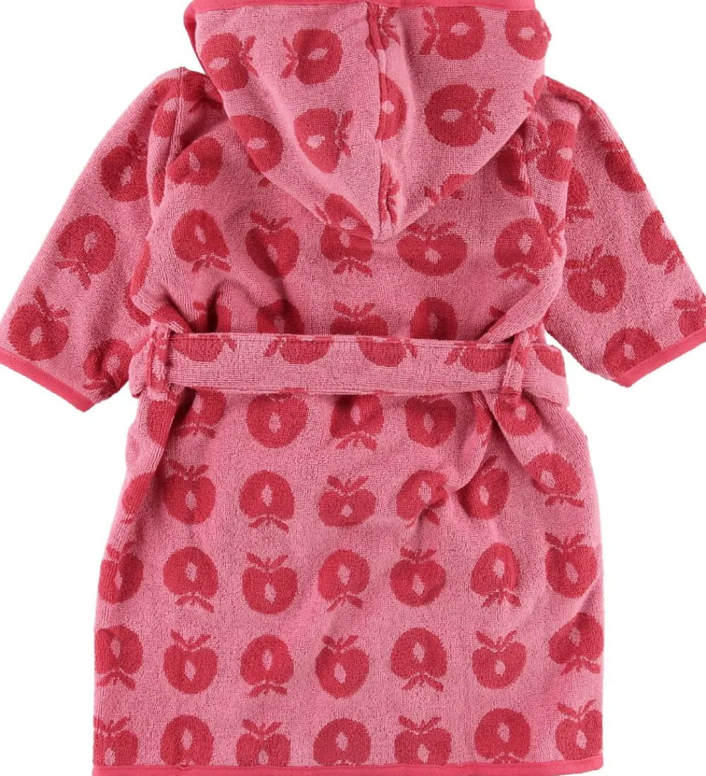 Børn Småfolk Badekåber|Badekåbe - Sea Pink m. Æbler