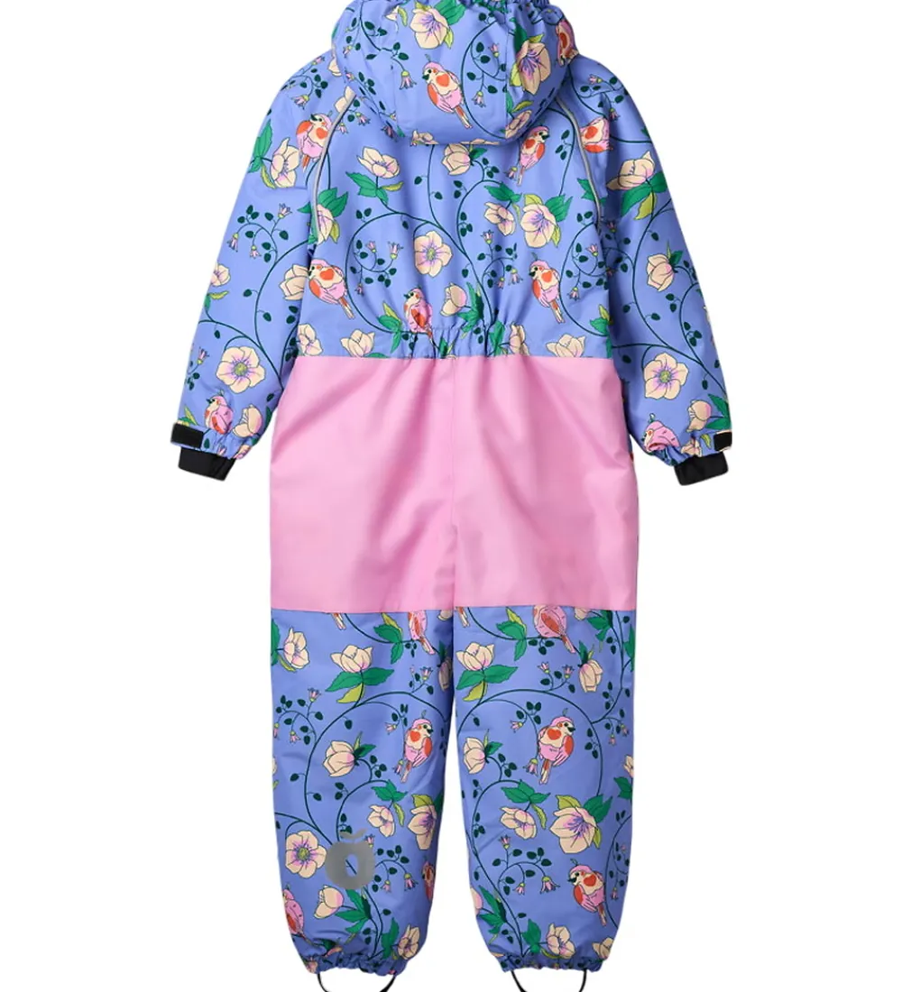 Børn Småfolk Flyverdragter|Flyverdragt - Purple Delight m. Fugle/Blomster