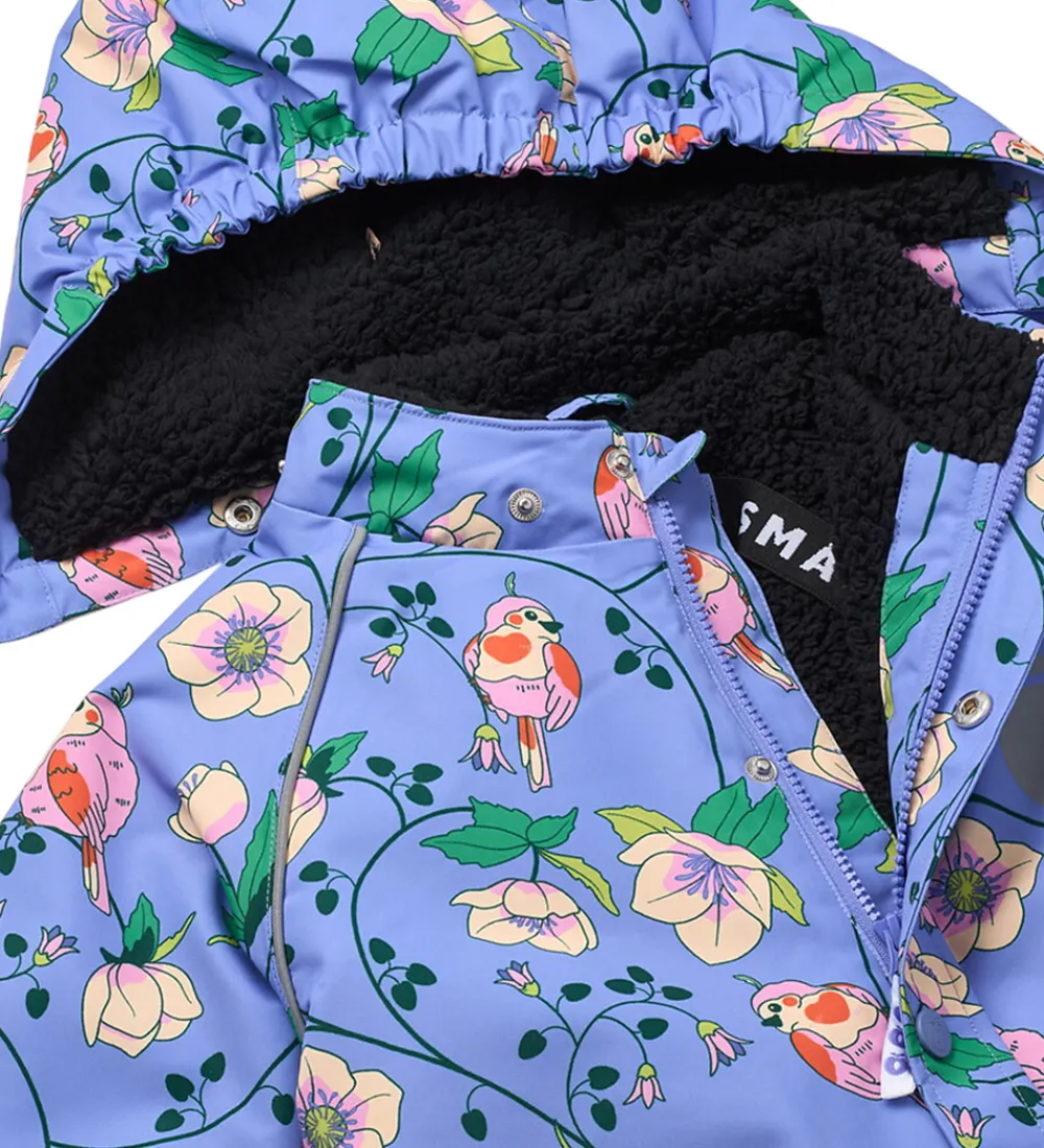 Børn Småfolk Flyverdragter|Flyverdragt - Purple Delight m. Fugle/Blomster