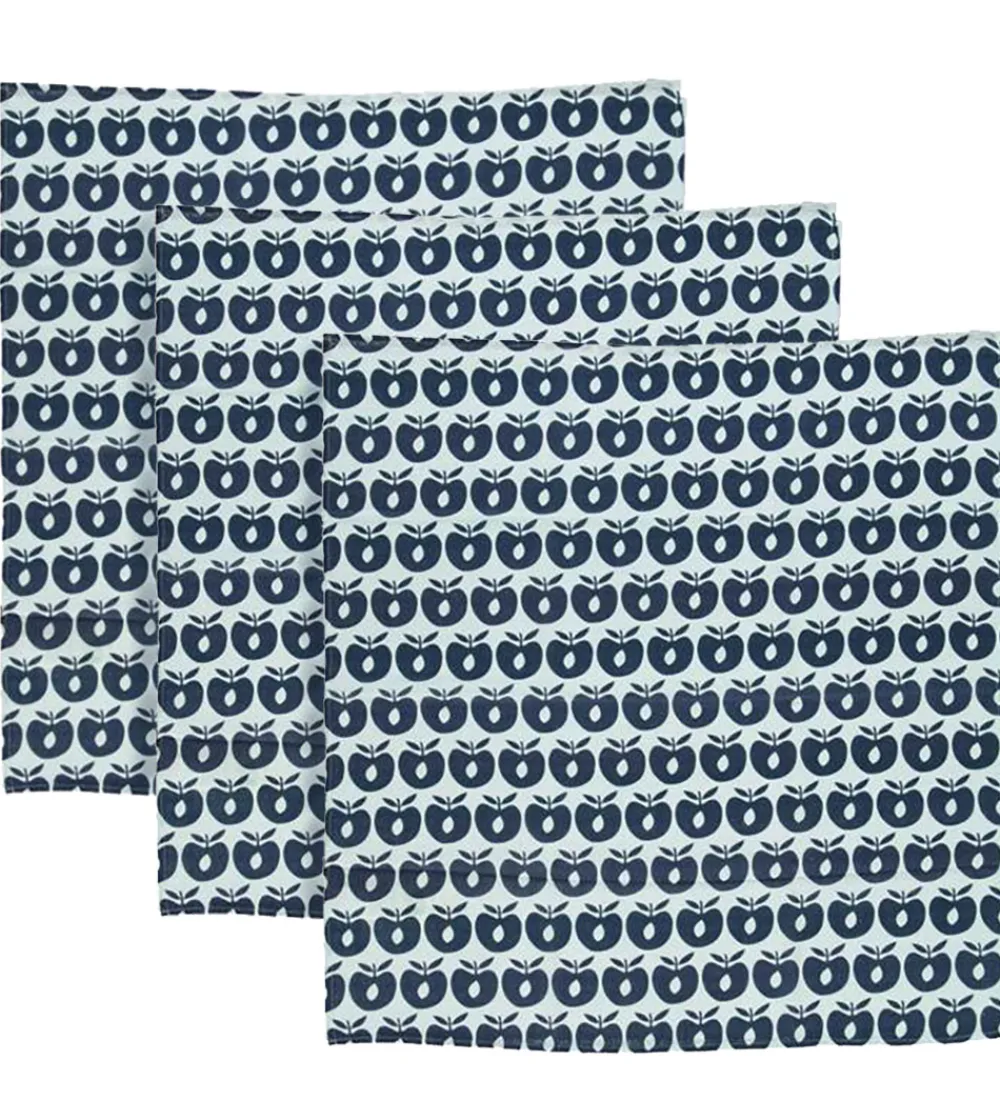 Småfolk Stofbleer>Stofbleer - 3-pak - 79x79 - Medieval Blue