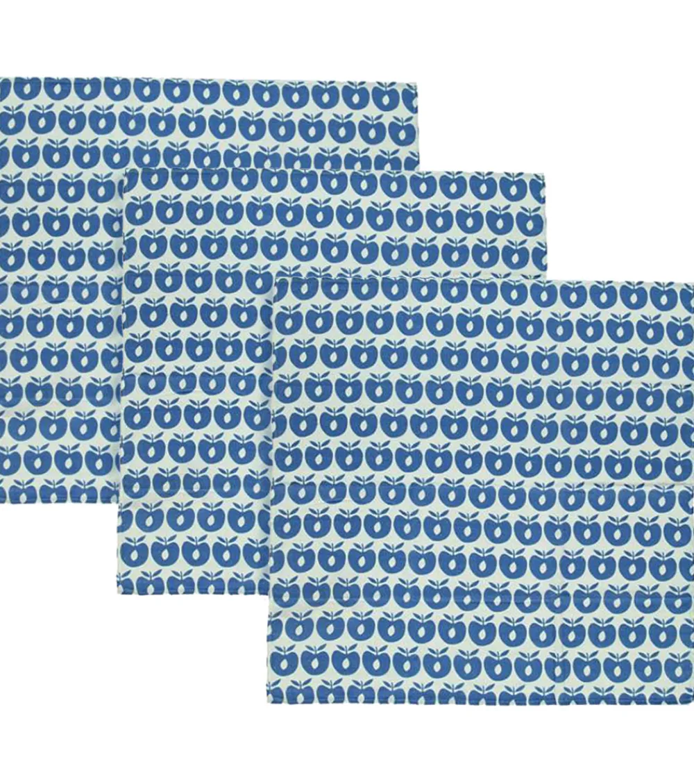 Småfolk Stofbleer|Stofbleer - 3-pak - 79x79 - Blue Lolite