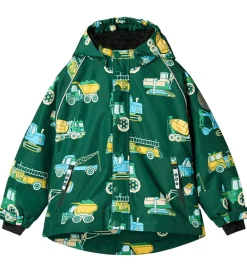 Børn Småfolk Vinterjakker|Vinterjakke - Evergreen m. Køretøj